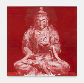 Yan Pei-Ming, Bouddha en lotus, 2001