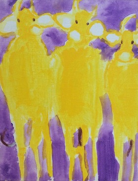 Zuka, Trois vaches jaunes #2, 2015