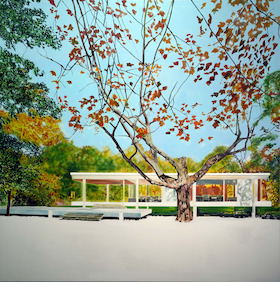 Eamon O'Kane, Farnsworth house autumn winter, 2023
