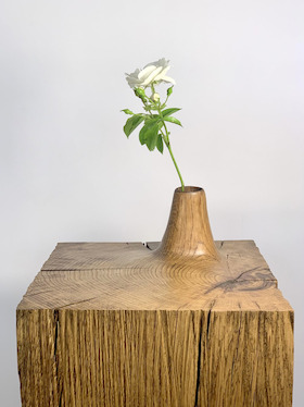 Patrick Kim-Gustafson, Monolithic petal pedestal, 2023