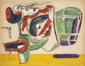 Le Corbusier, Tête de taureau et galet, 1940