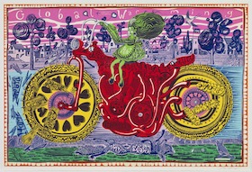 Grayson Perry, Selfie with political causes, 2018