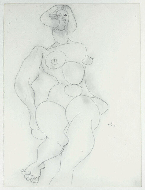 Joan Miró, Dessin de la Grande Chaumière, 1937