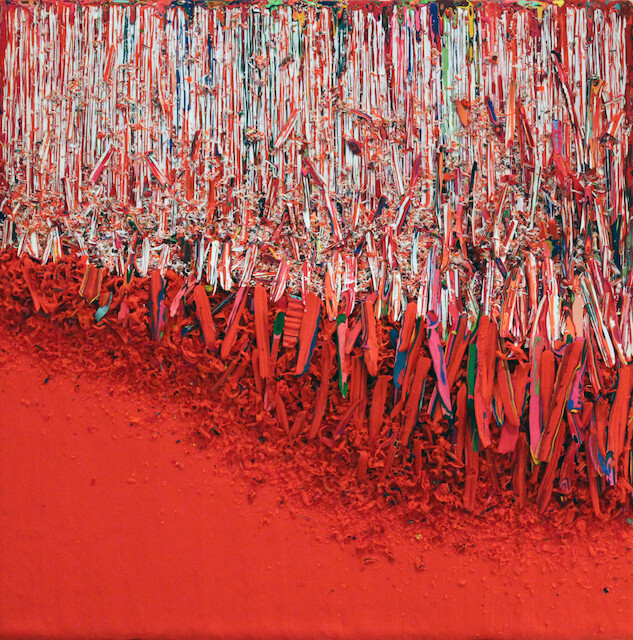 Kyung-Ae Hur, Sans titre (Rouge), 2020
