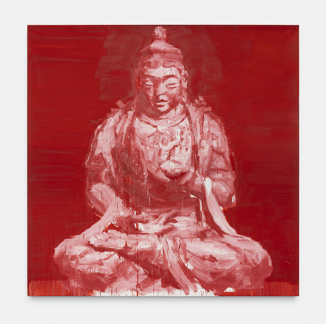 Yan Pei-Ming, Bouddha en lotus, 2001