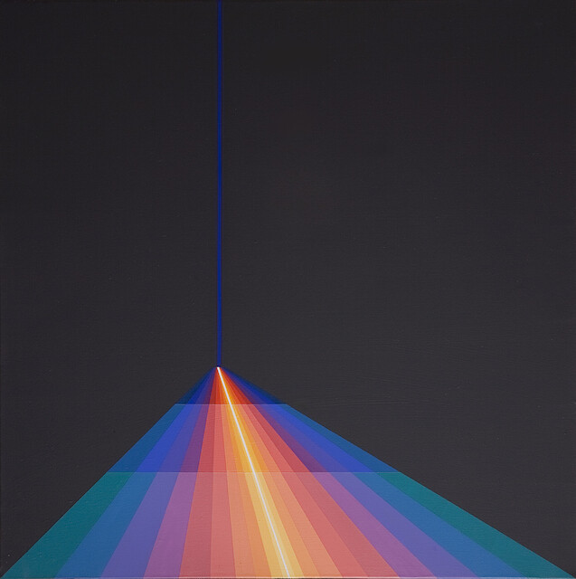 Horacio Garcia Rossi, Couleur lumière ombre positive triangle, 2008
