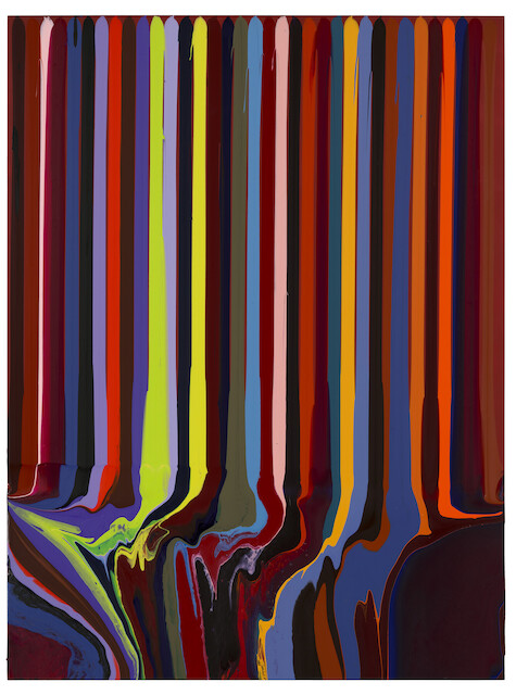 Ian Davenport, Puddle Painting: Indian Red No. 1, 2012