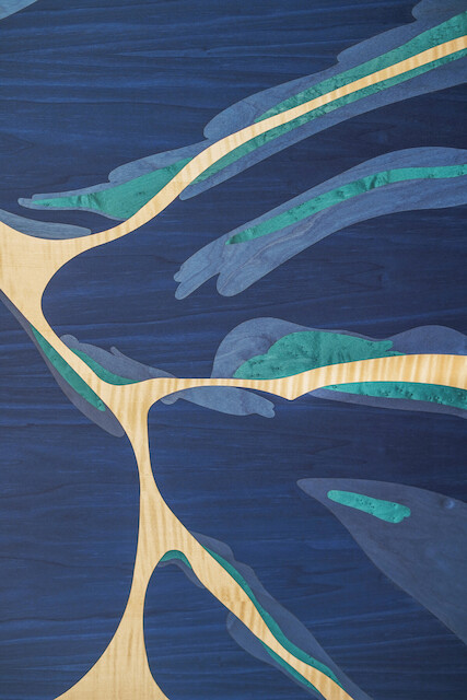 Rinck, Cabinet Nereus, détail marqueterie, 2025