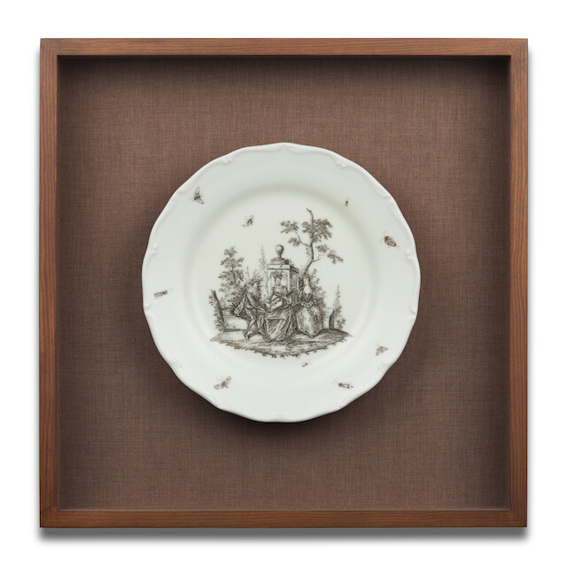 Lee Sekyung,  Hair on the Plate_Meissen around 1750, 2012