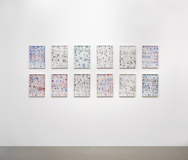 Bernard Moninot, Vue de l'exposition "Cadastre" de Bernard Moninot, Galerie Catherine Putman, 2018